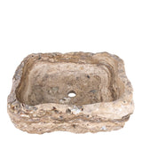 Lavabo de piedra rustica Tecali rectangular