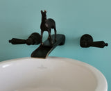 Dark bronze waterfall horse faucet ready to run 
