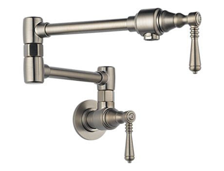 POTFILLERS TRADITIONAL POT FILLER - WALL MOUNT STAINLESS