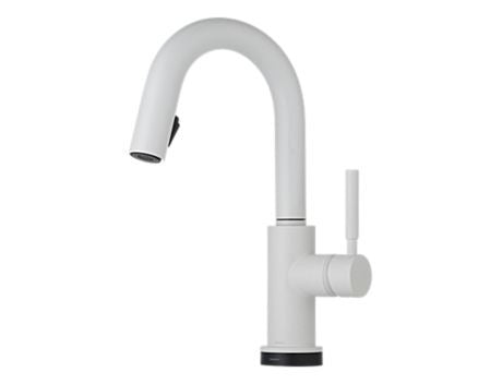 SOLNA SINGLE HANDLE SINGLE HOLE PULL-DOWN BAR/PREP WITH SMARTTOUCH® TECHNOLOGY  MATTE WHITE