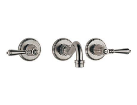 BRIZO TRESA TWO HANDLE WALL-MOUNT FAUCET BRILLIANCE BRUSHED NICKEL