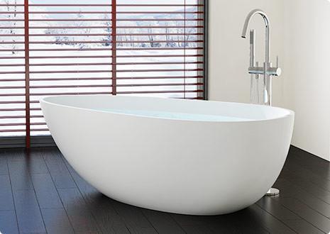 Bañera independiente para baño color blanco