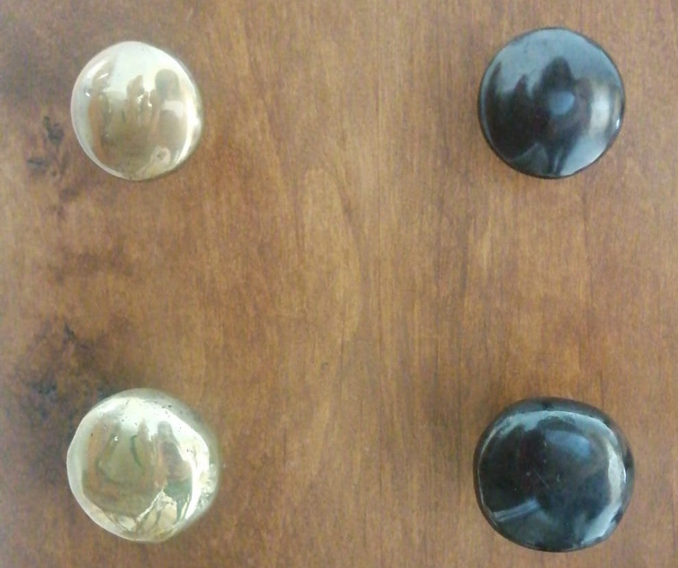 Jaladeras de boton redondeadas de bronce 