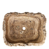 Lavabo de piedra rustica Tecali rectangular