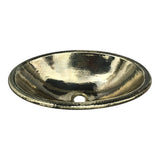 Brass oval drop in sink